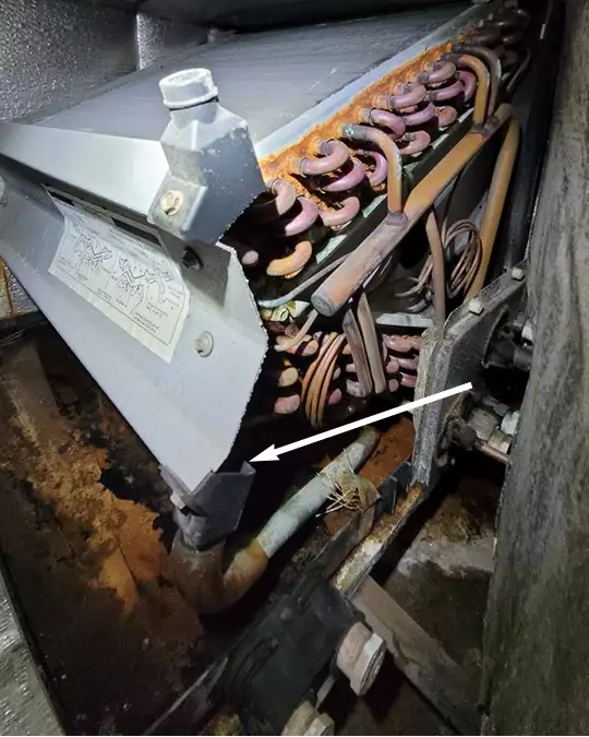 Air Conditioning plugged Evaporator Housing 