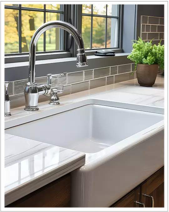 Undermount Farmhouse White Cast Iron Sink